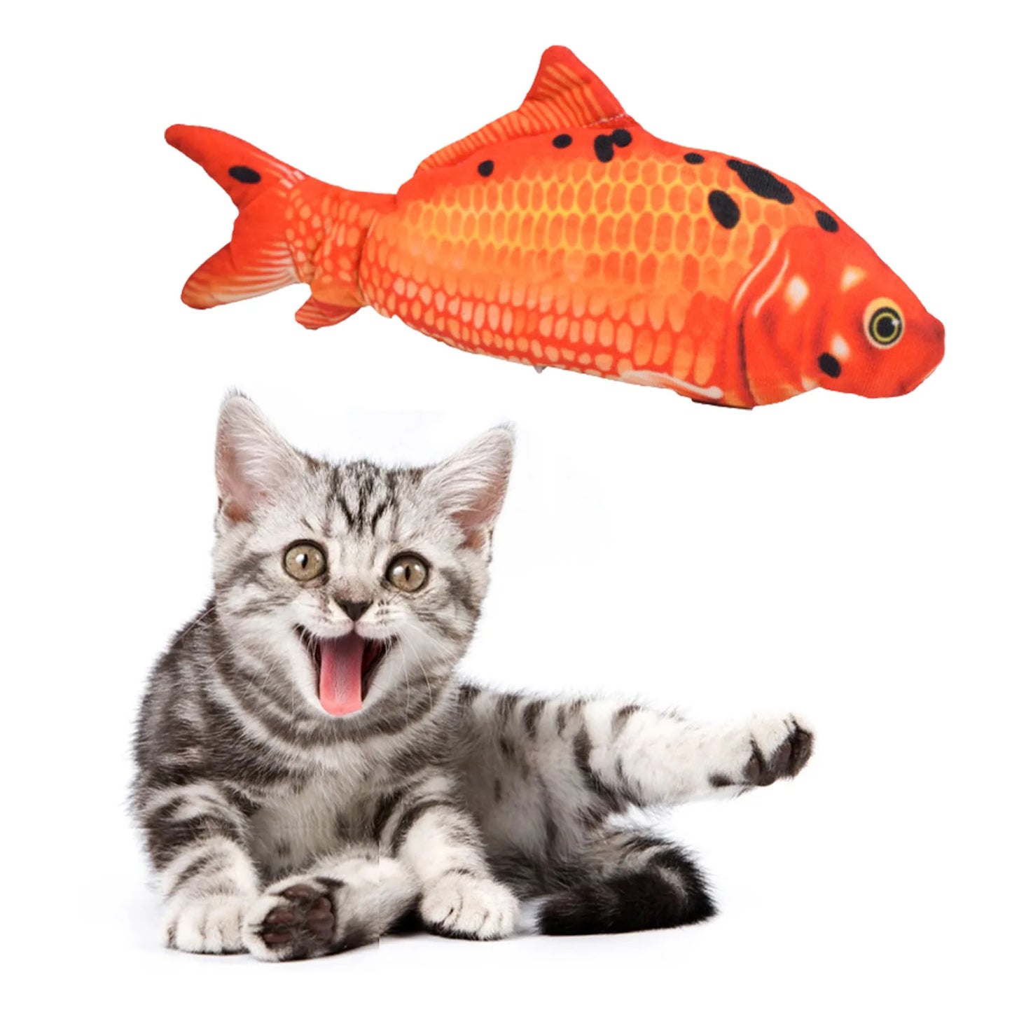 Interactive Floppy Fish Chewy Cat Toy