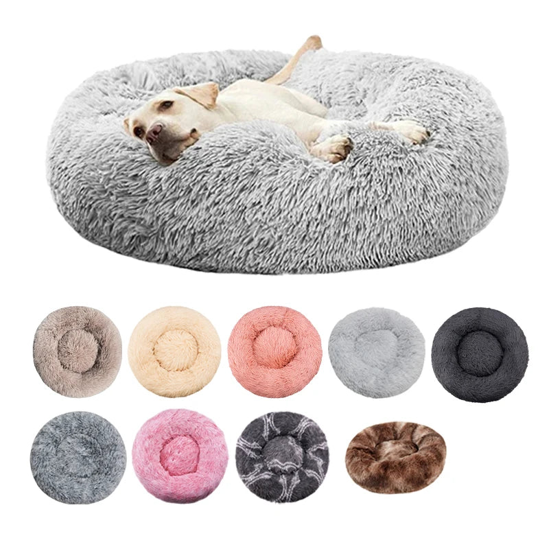 Round Warm Dog Bed Washable