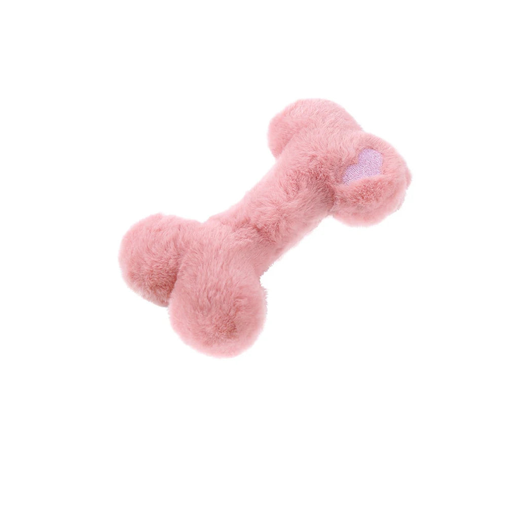 Interactive Plushy Heart & Bone Shaped Dog Toy