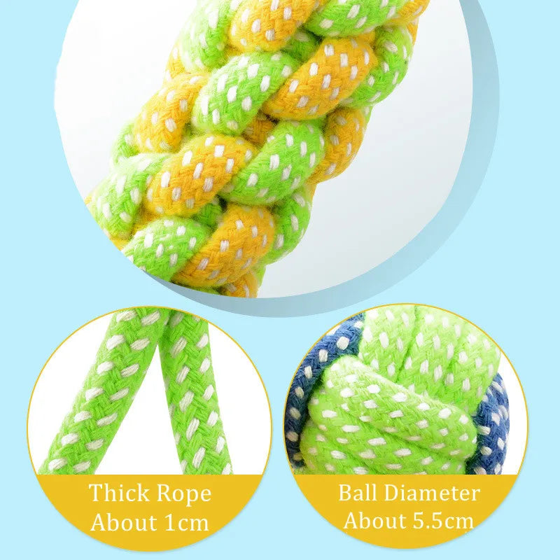 Cotton Rope & Ball Dog Toy