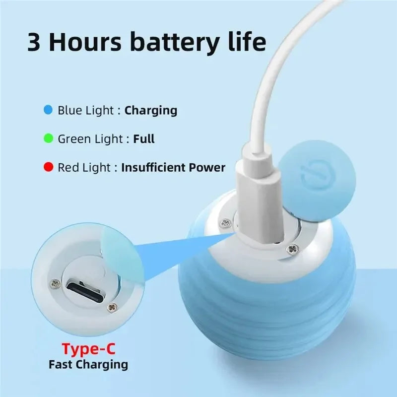 Interactive Electric Self-Moving Cat Toy Ball