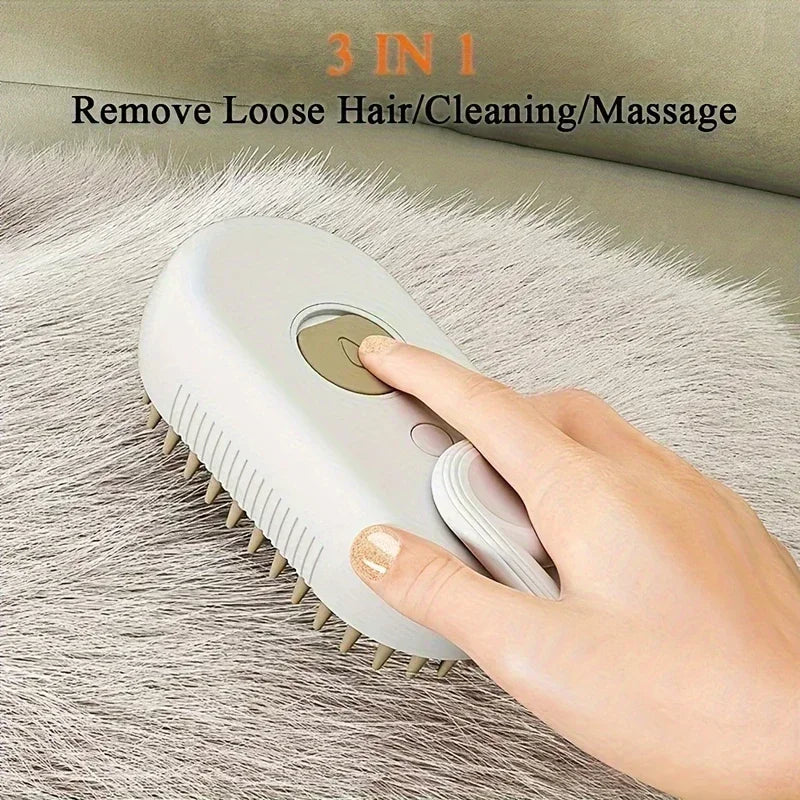 3 in 1 Electric Massage Spray Cat Hair Removal Brush