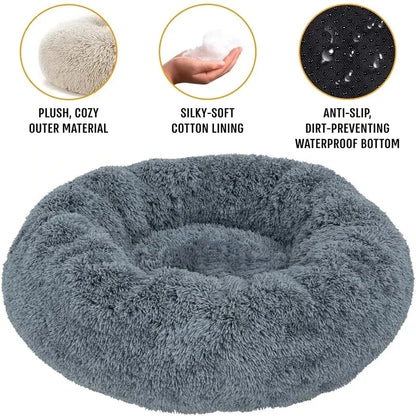 Round Warm Dog Bed Washable