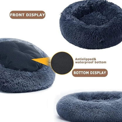 Round Warm Dog Bed Washable